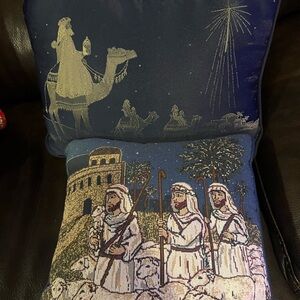(2) Christmas pillows.